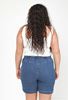 Immagine di PLUS SIZE ELASTIC WAIST STRETCH DENIM SHORTS